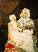 The Freake Limner Mrs Elizabeth Freake and Baby Mary oil painting